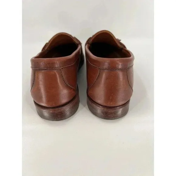 FootJoy Leather Loafers Kiltie Tassel Cognac Brown Slip On Dress Shoes Mens 11.5