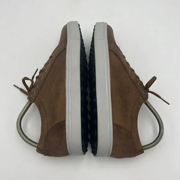 FootJoy Sz 8 Club Casuals Blucher Spikeless Cognac Leather Lace Up Golf Shoes