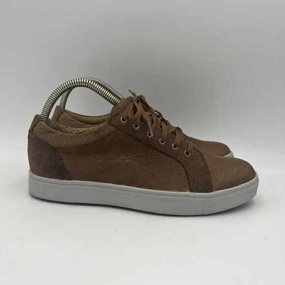 FootJoy Sz 8 Club Casuals Blucher Spikeless Cognac Leather Lace Up Golf Shoes