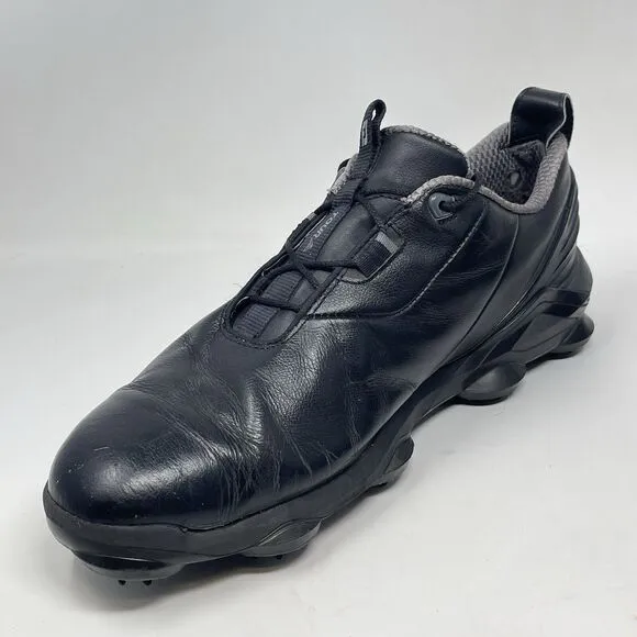 FootJoy Tour Alpha Golf Shoes 55507 Mens 14 M Black Gray Leather Soft Spikes
