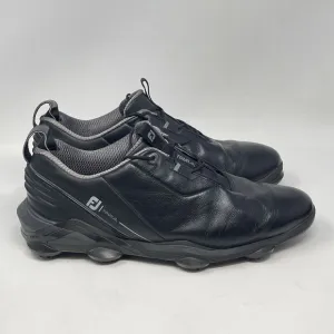 FootJoy Tour Alpha Golf Shoes 55507 Mens 14 M Black Gray Leather Soft Spikes