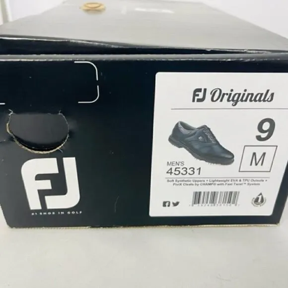 FootJoy Originals Leather Soft Spike Men's Golf Shoes Medium, 45331 9M Brand new