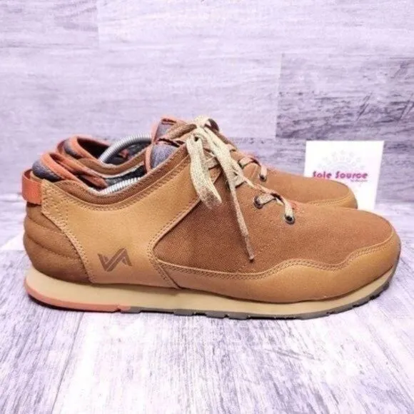 Forsake Lewis Leather &amp; Canvas Walking Hiking Sneaker Brown Men's sz 11