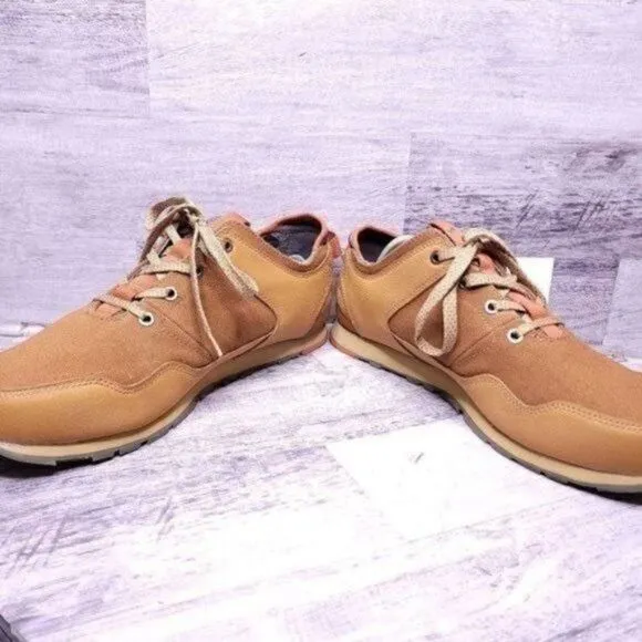 Forsake Lewis Leather &amp; Canvas Walking Hiking Sneaker Brown Men's sz 11