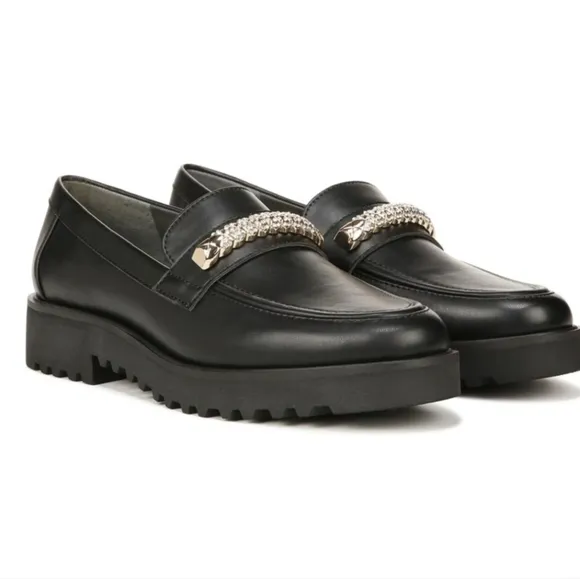 🌸Franco Sarto Women's Bling Loafer Black Shoes Size 7