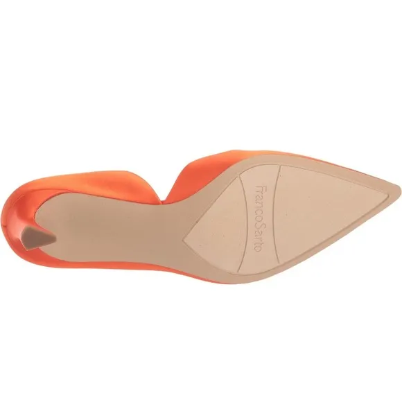Franco Sarto Women's Tana Pointed Toe D'Orsay Mid Heel Pump Sz 6 - Sleek, Shoes
