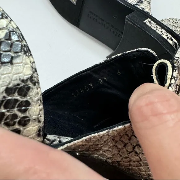 Freda Salvador Leather D'Orsay Laceless Oxford Shoes‎ Croc Embossed Women’s 6