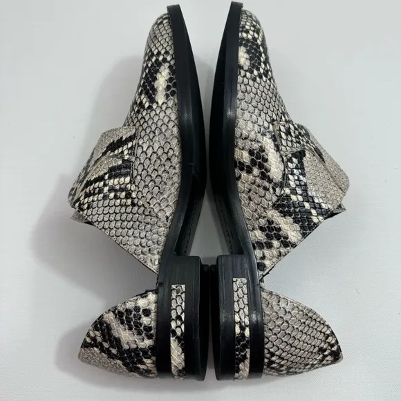 Freda Salvador Leather D'Orsay Laceless Oxford Shoes‎ Croc Embossed Women’s 6