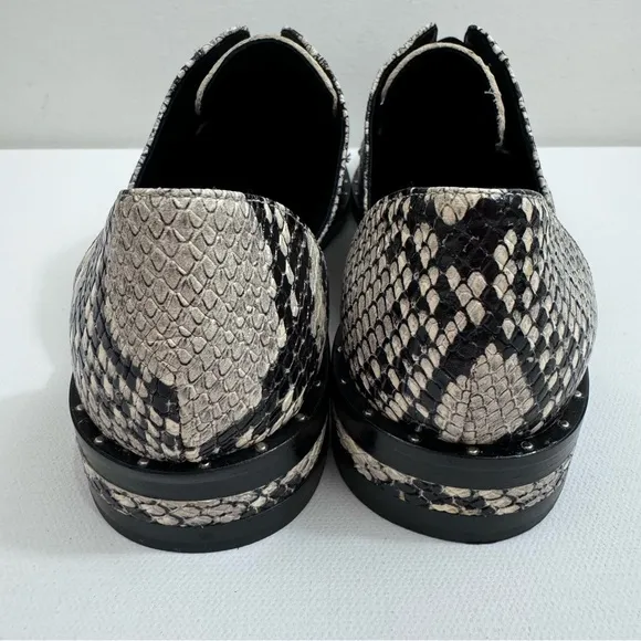 Freda Salvador Leather D'Orsay Laceless Oxford Shoes‎ Croc Embossed Women’s 6