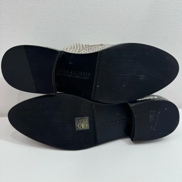 Freda Salvador Leather D'Orsay Laceless Oxford Shoes‎ Croc Embossed Women’s 6