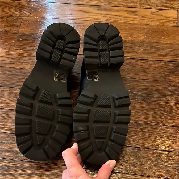 Free People Black Platform  Loafers