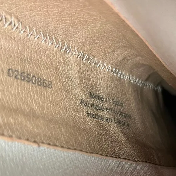 Free People Essential Chelsea Leather Boot Sandy Beige Taupe Heel Size 7.5