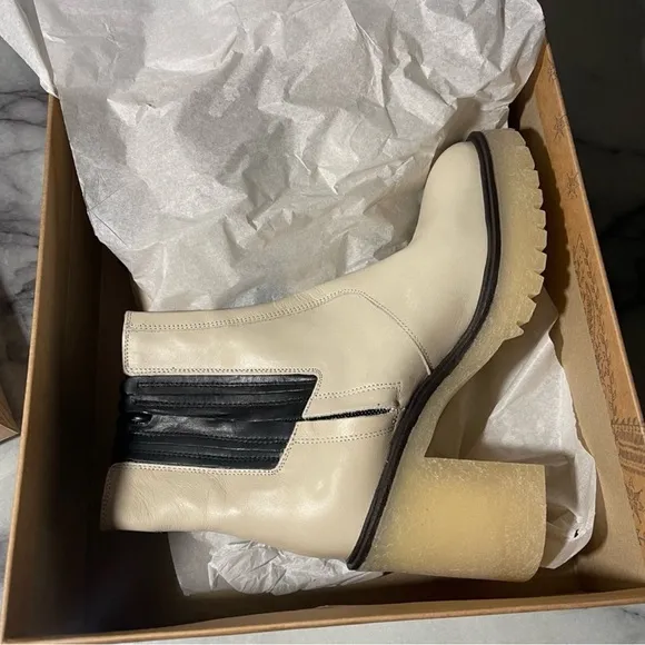 Free People James Chelsea Boot White Leather 39/9