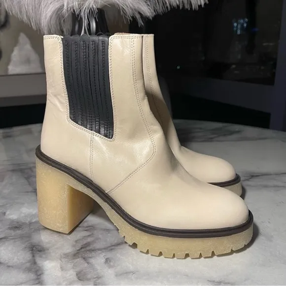 Free People James Chelsea Boot White Leather 39/9