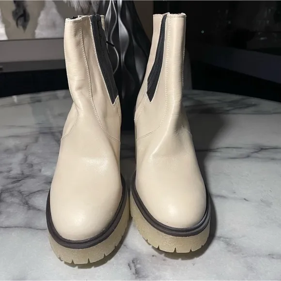 Free People James Chelsea Boot White Leather 39/9