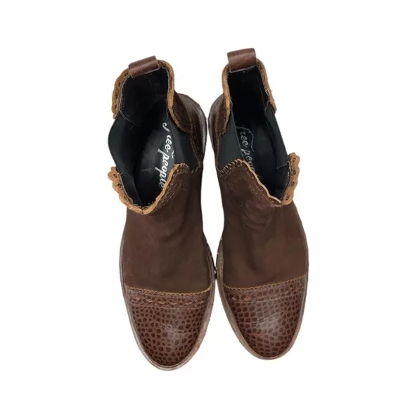 Free People Womens Atlas Brown Chelsea Boots Shoes