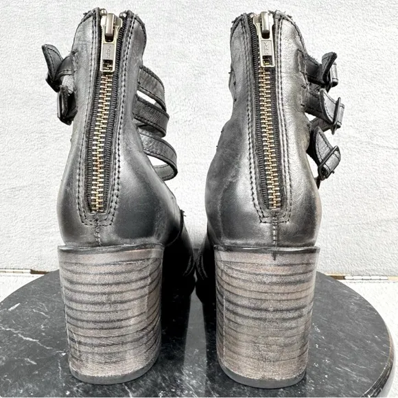 Freebird Randy leather 3 buckle Ankle Strap shoe