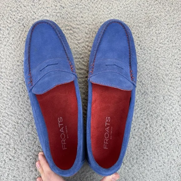 Froats Baltimore Blue Dress Shoes Boat Shoe 2 Eye Men's‎ Size 15