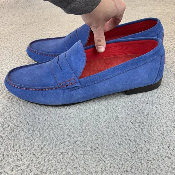 Froats Baltimore Blue Dress Shoes Boat Shoe 2 Eye Men's‎ Size 15