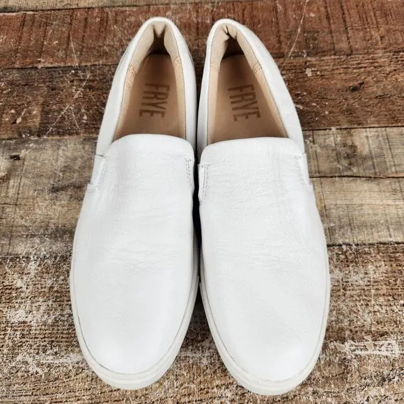 Frye Ivy Slip-On Sneaker Women's Sz 9 M White Soft Leather Cushion Classic Shoes