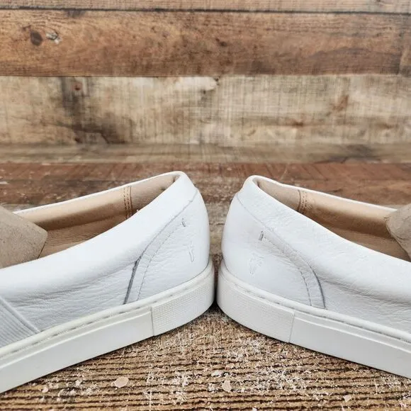Frye Ivy Slip-On Sneaker Women's Sz 9 M White Soft Leather Cushion Classic Shoes