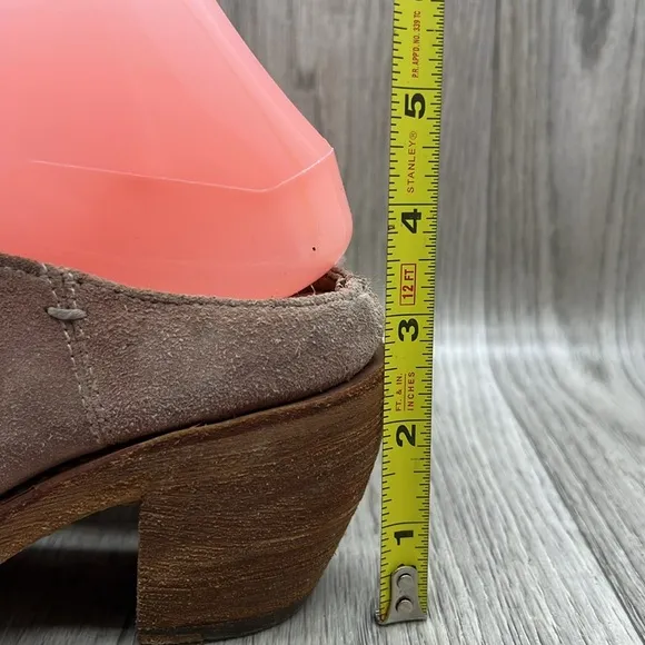 Frye Rosalia Suede Light Pink Mules