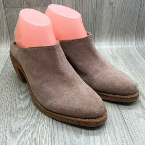 Frye Rosalia Suede Light Pink Mules