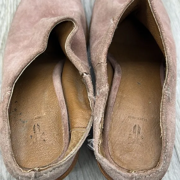 Frye Rosalia Suede Light Pink Mules
