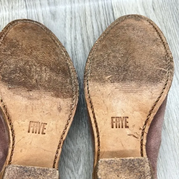Frye Rosalia Suede Light Pink Mules