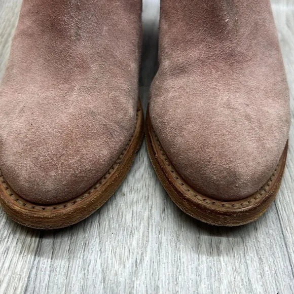Frye Rosalia Suede Light Pink Mules
