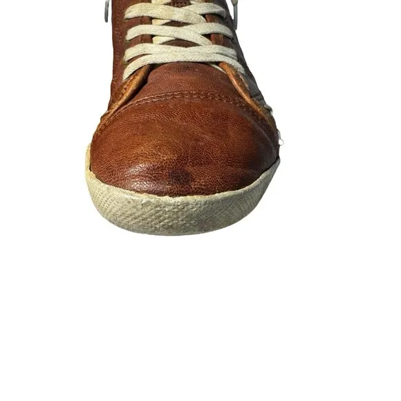 Frye Shoes Womens 8 M Kira High Top Sneakers Brown Butter Soft Leather  Lace Up