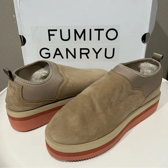 Fumito Ganryu Suicoke Vibram Suede Fur Bespoke Slip On Shoes Sz 10 EU 43