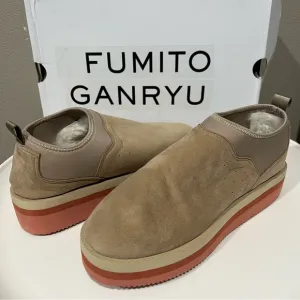Fumito Ganryu Suicoke Vibram Suede Fur Bespoke Slip On Shoes Sz 10 EU 43