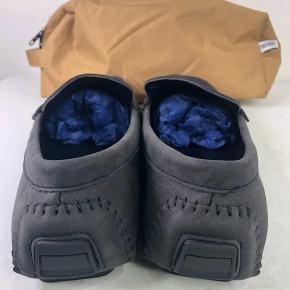 Gallery Seven Black Leather Penny Loafer Shoes