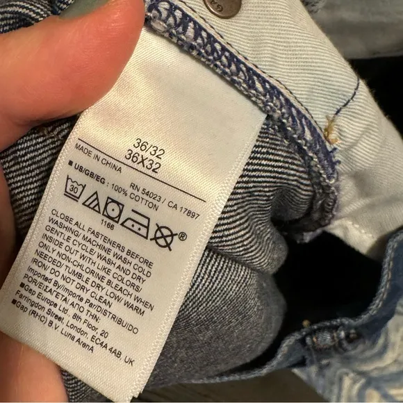 GAP × DAP Organic Cotton '90s Loose Jeans 36 32  NEW