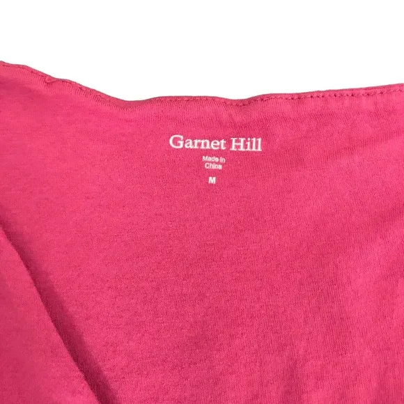 GARNET Hill magenta pink sleeveless ruffle skirt cotton dress, Medium