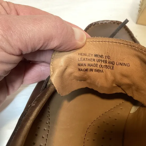 GBX Mens Henley Leather Boat Shoes size 11