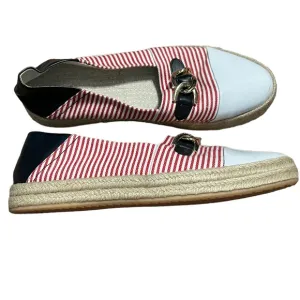 Geox Red and White Slop On Boat Shoes Size 8