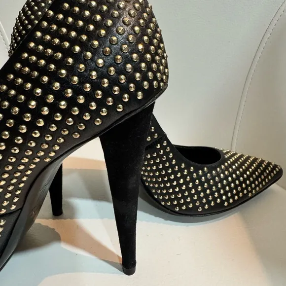 GIUSEPPE ZANOTTI Black Studded Women's Shoes