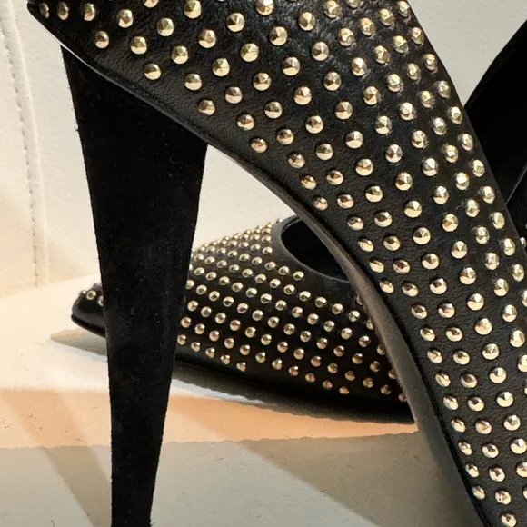 GIUSEPPE ZANOTTI Black Studded Women's Shoes