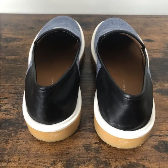 Giuseppe Zanotti Mens Blue Slip On Cavas Shoes Size: EUR 42 US 9