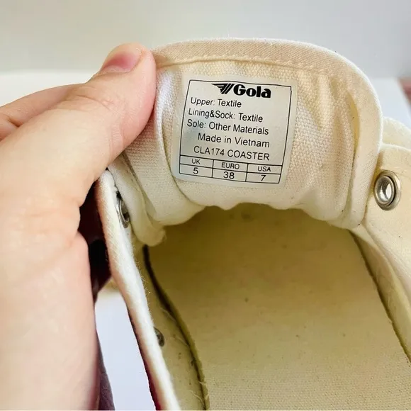Gola x Madewell White and Pink Sneakers Size 7