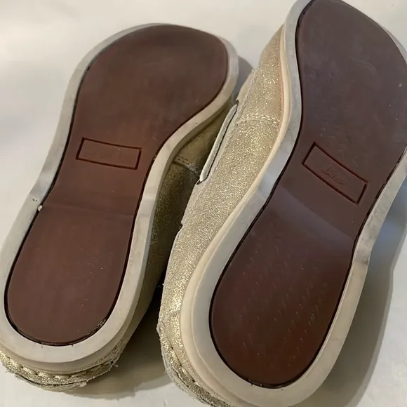 Gold boat shoes GH Bass Gold Metallic shoes