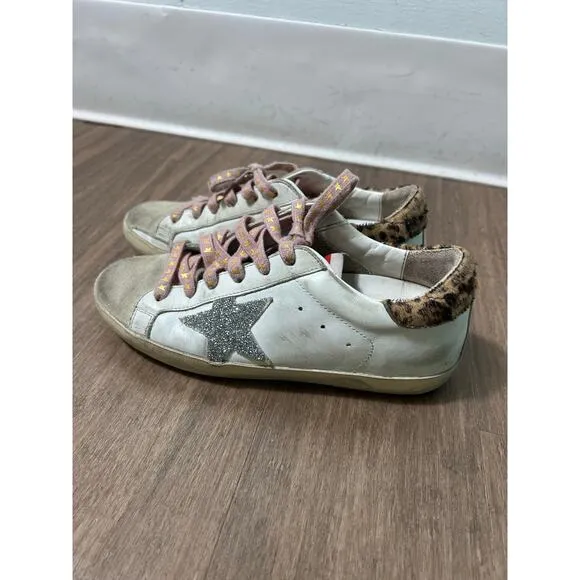 Golden Goose Mixed Media Leather Tennis Shoes Sz 35 (4.5)
