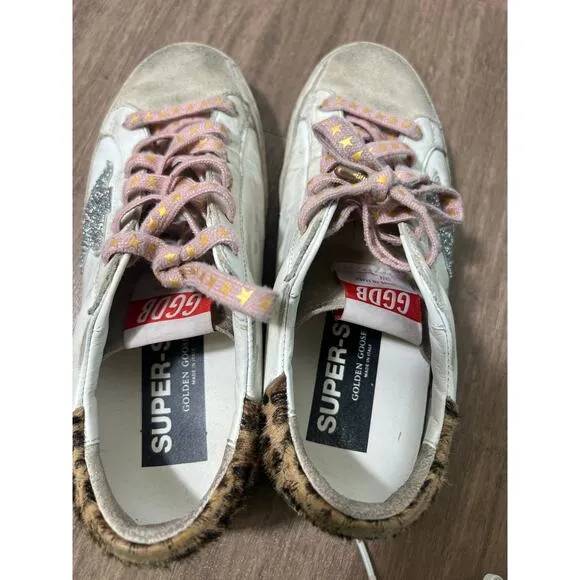 Golden Goose Mixed Media Leather Tennis Shoes Sz 35 (4.5)