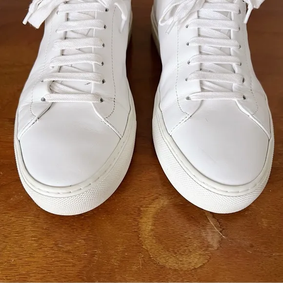 Good Man Brand • Edge Lo-Top Sneaker Mono white nappa leather lace-up flat