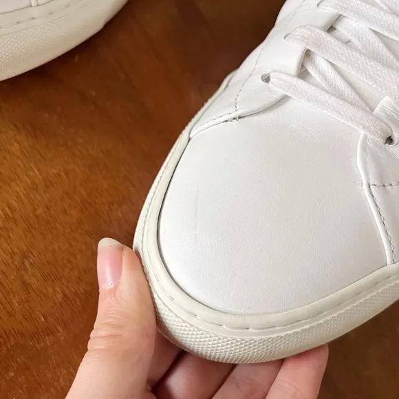 Good Man Brand • Edge Lo-Top Sneaker Mono white nappa leather lace-up flat