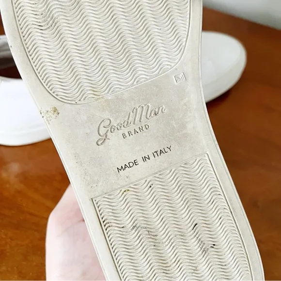 Good Man Brand • Edge Lo-Top Sneaker Mono white nappa leather lace-up flat