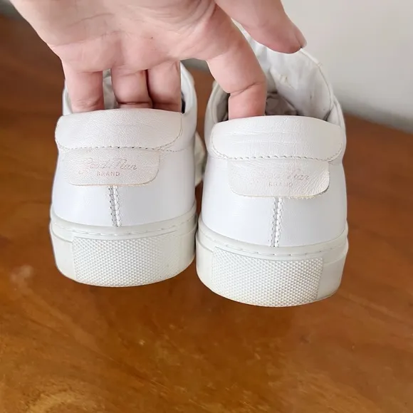 Good Man Brand • Edge Lo-Top Sneaker Mono white nappa leather lace-up flat