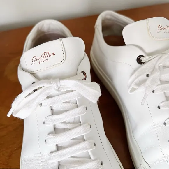 Good Man Brand • Edge Lo-Top Sneaker Mono white nappa leather lace-up flat
